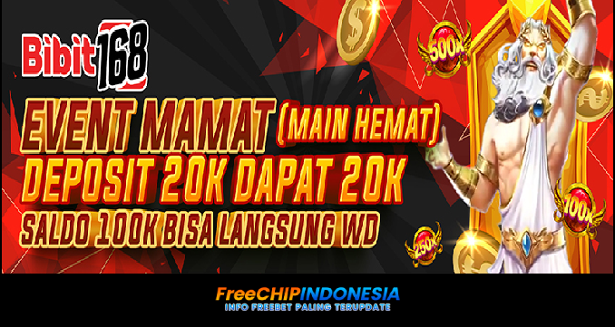 Bibit168 Freechip Indonesia Rp 10.000 Tanpa Deposit