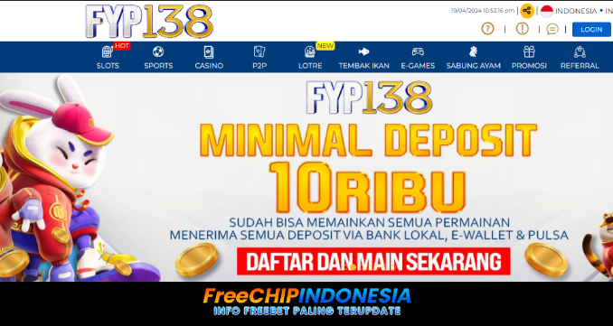 FYP138 Freechip Indonesia Rp 10.000 Tanpa Deposit